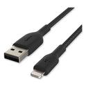 Belkin BOOST CHARGE Braided Apple Lightning to USB-A ChargeSync Cable, 6.6 ft, Black (CAA002BT2MBK)