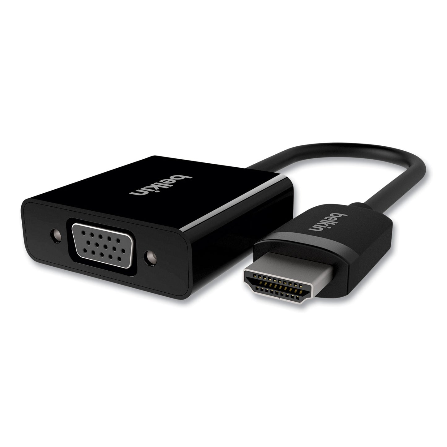 Belkin HDMI to VGA + 3.5mm Audio Adapter, 5", Black (F2CD058)