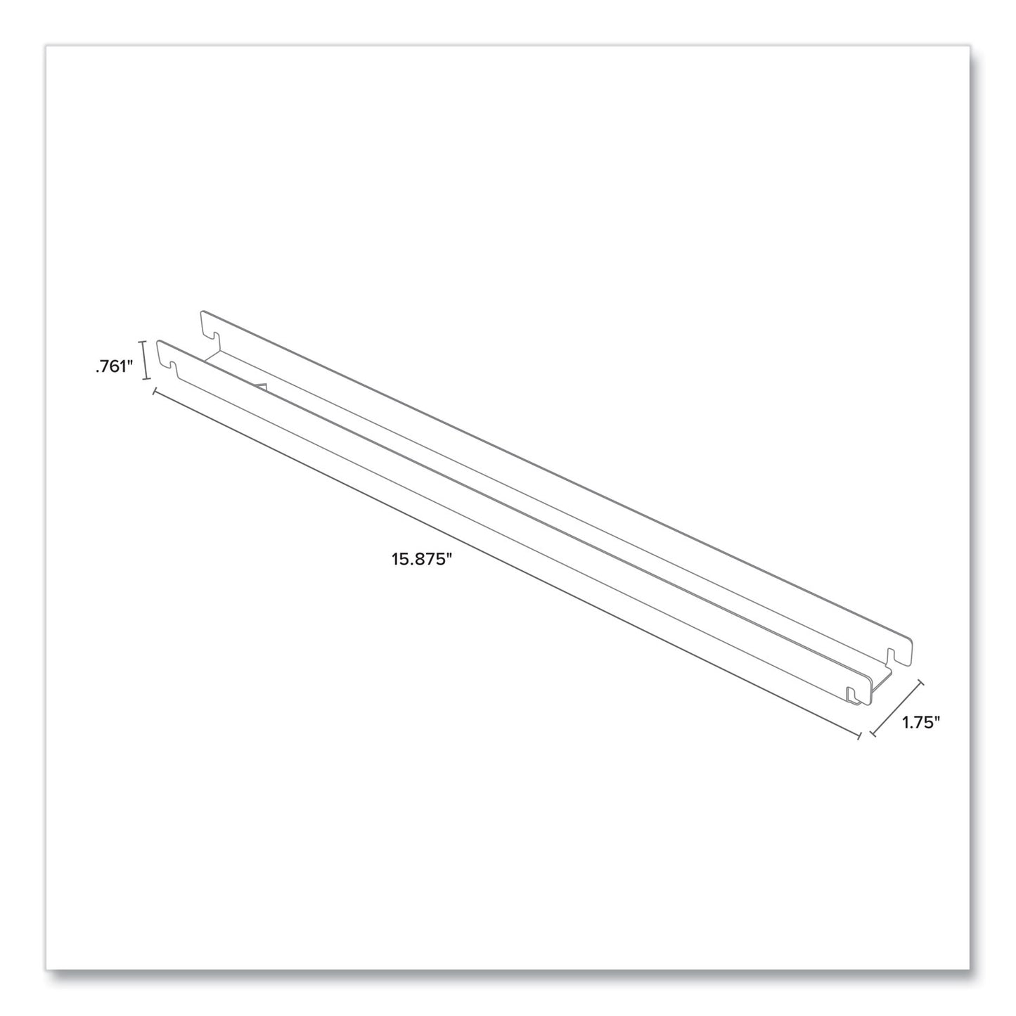 Two Row Hangrails for Alera 30" and 36" Wide Lateral Files, Aluminum, 4/Pack (HLF3036)