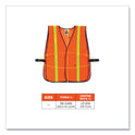 ergodyne 8040HL Non-Certified Hi-Gloss Vest, Polyester, One Size Fits Most, Orange (20070)