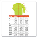 ergodyne GloWear 8091 Non-Certified Hi-Vis Long Sleeve Shirt, 5X-Large, Lime (21589)