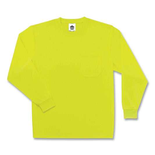 ergodyne GloWear 8091 Non-Certified Hi-Vis Long Sleeve Shirt, Small, Lime (21582)