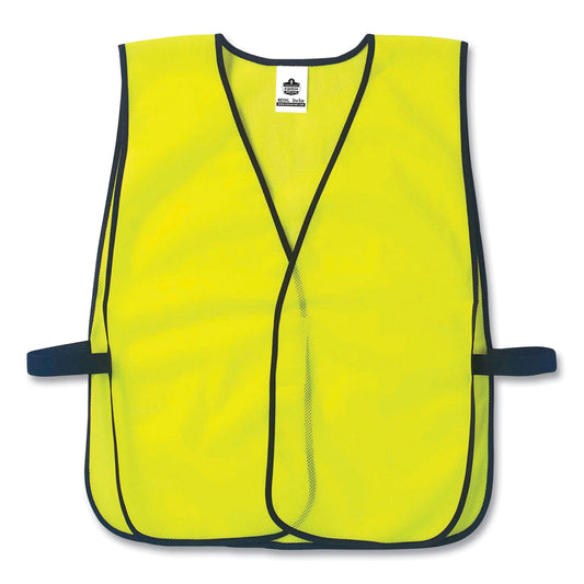 ergodyne GloWear 8010HL Non-Certified Economy Vest, Polyester, One Size Fits Most, Lime (20020)