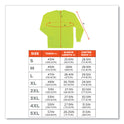 ergodyne GloWear 8091 Non-Certified Hi-Vis Long Sleeve Shirt, 2X-Large, Lime (21586)