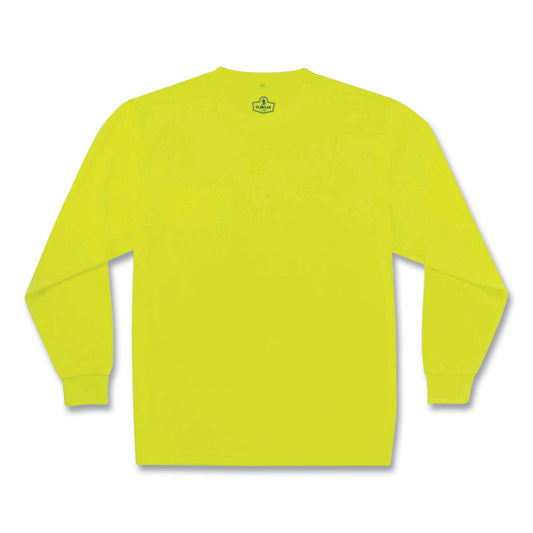 ergodyne GloWear 8091 Non-Certified Hi-Vis Long Sleeve Shirt, Small, Lime (21582)