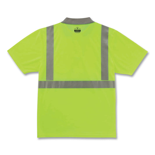 ergodyne GloWear 8295 Class 2 Hi-Vis Polo Shirt, Large, Lime (21644)