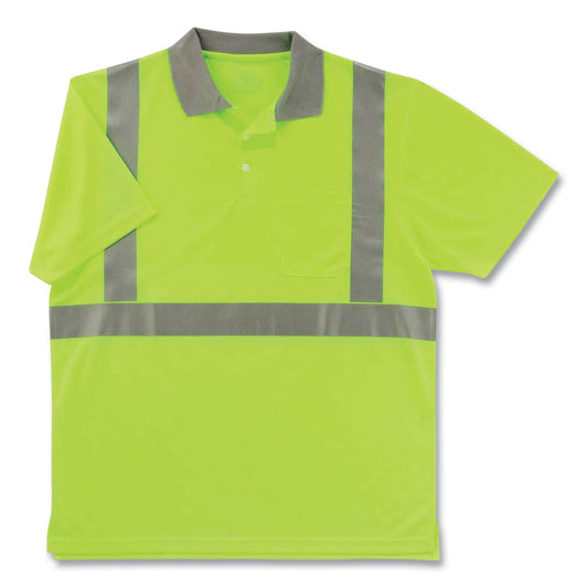 ergodyne GloWear 8295 Class 2 Hi-Vis Polo Shirt, Small, Lime (21642)