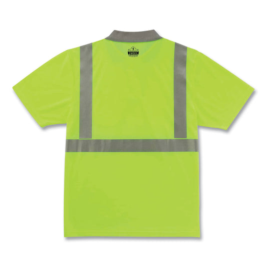 ergodyne GloWear 8295 Class 2 Hi-Vis Polo Shirt, 5X-Large, Lime (21649)