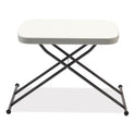 Alera Height-Adjustable Personal Folding Table, Rectangular, 25.6" x 17.7" x 19" to 28", White Top, Dark Gray Legs (65604N)