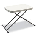 Alera Height-Adjustable Personal Folding Table, Rectangular, 25.6" x 17.7" x 19" to 28", White Top, Dark Gray Legs (65604N)