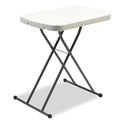 Alera Height-Adjustable Personal Folding Table, Rectangular, 25.6" x 17.7" x 19" to 28", White Top, Dark Gray Legs (65604N)