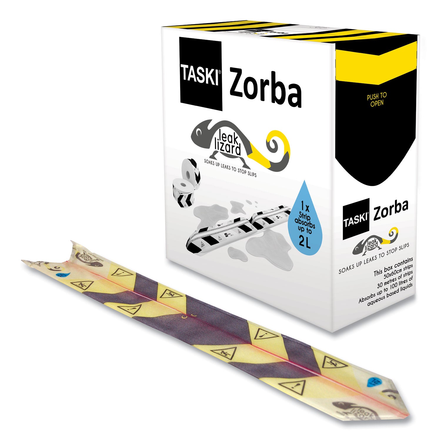 Diversey Zorba Absorbent Control Strips, 0.5 gal, 1" x 100 ft, 50 Strips/Box (D7523269)