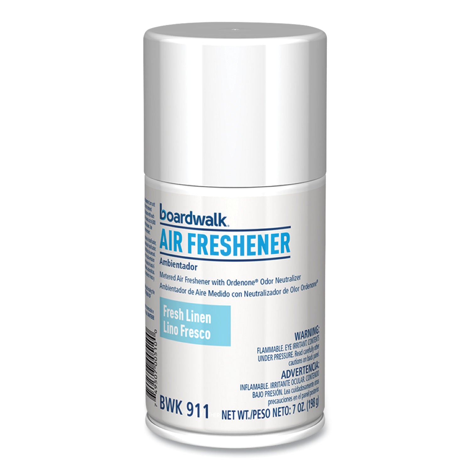 Boardwalk Metered Air Freshener Refill, Fresh Linen Scent Refill, 7 oz Aerosol Can, 12/Carton (911)