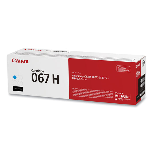 Canon 5105C001 (067H) High-Yield Toner, 2,350 Page-Yield, Cyan