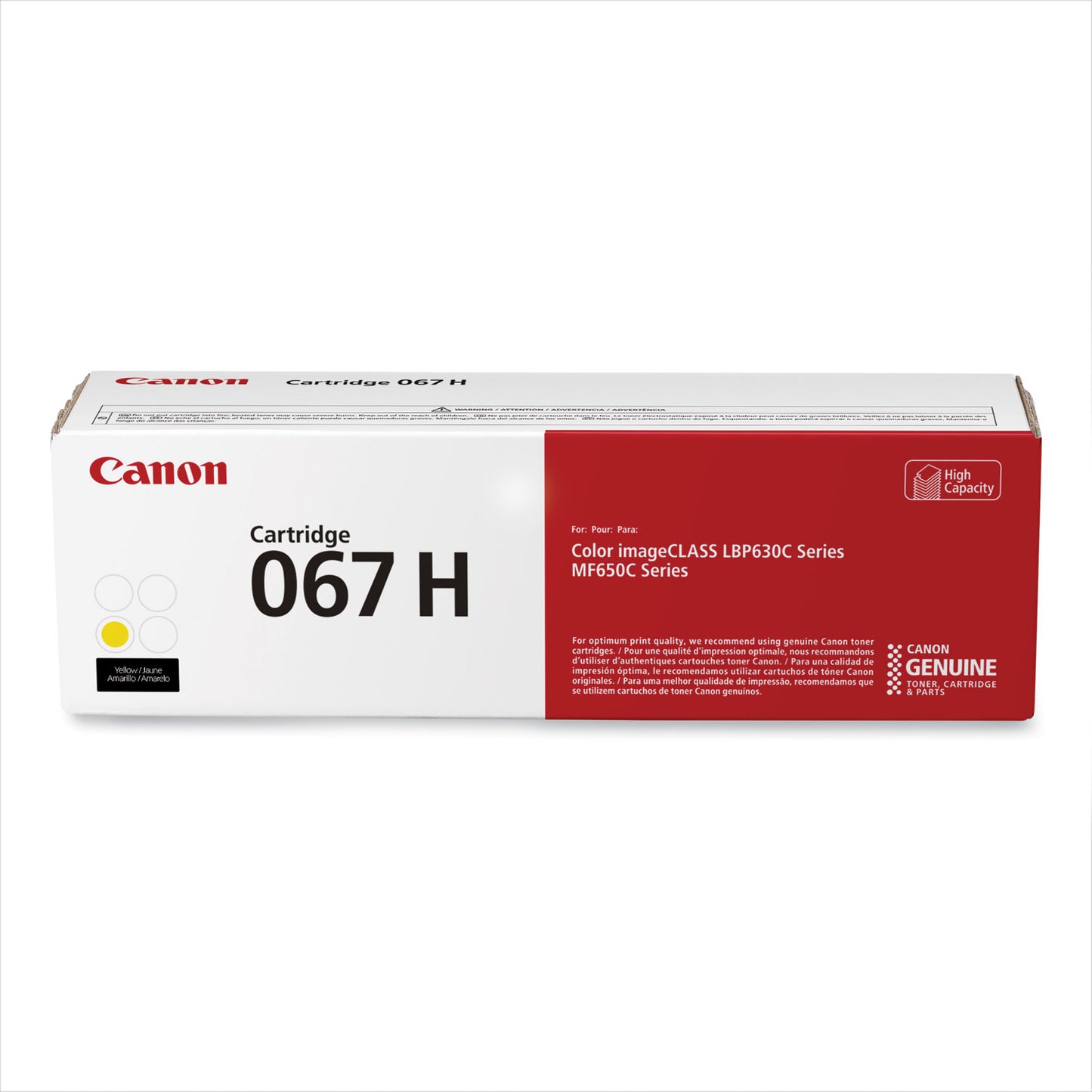 Canon 5103C001 (067H) High-Yield Toner, 2,350 Page-Yield, Yellow