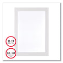 Deflecto Self Adhesive Sign Holders, 11 x 17, Clear with White Border, 2/Pack (68886W)