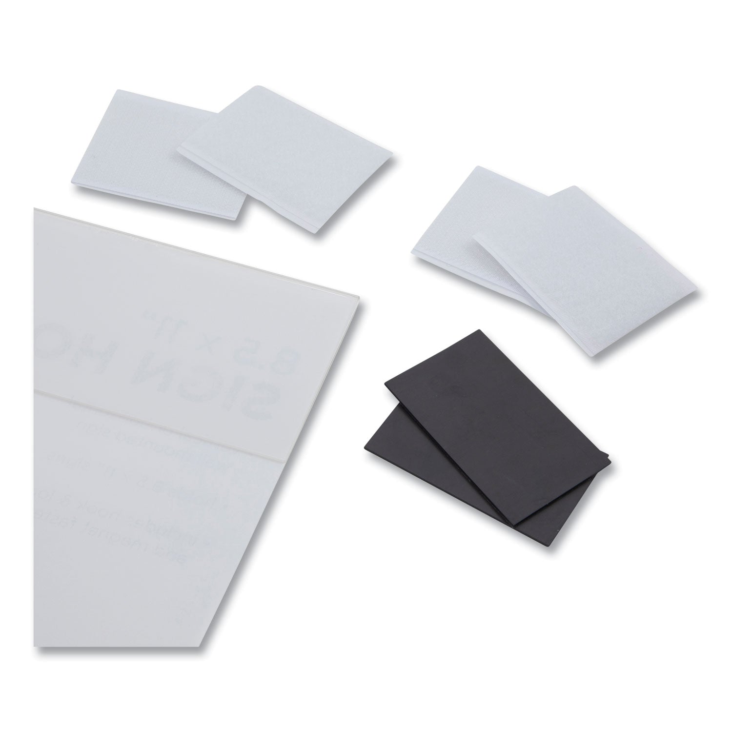 NuDell Clear Plastic All-Purpose Mountable Sign Holder, Magnetic/Hook-Loop, Horizontal/Vertical Orientation, 8.5 x 11 Insert (37085Z)