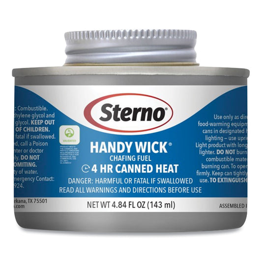 Sterno Handy Wick Chafing Fuel, Methanol, 4 Hour Burn, 4.84 oz Can, 24/Carton (10364)