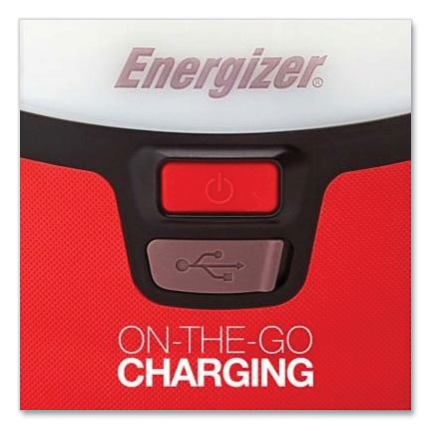 Energizer Vision LED USB Lantern, 4 D Batteries (Sold Separately), Red/White (ENALU451E)