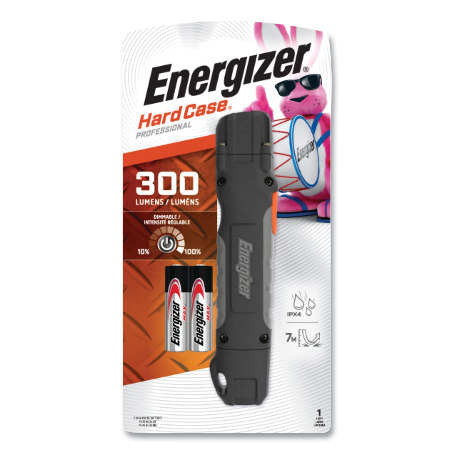 Energizer Hardcase Professional Task LED Flashlight, 2 AA Batteries (Included), Black (TUF2AAPE)