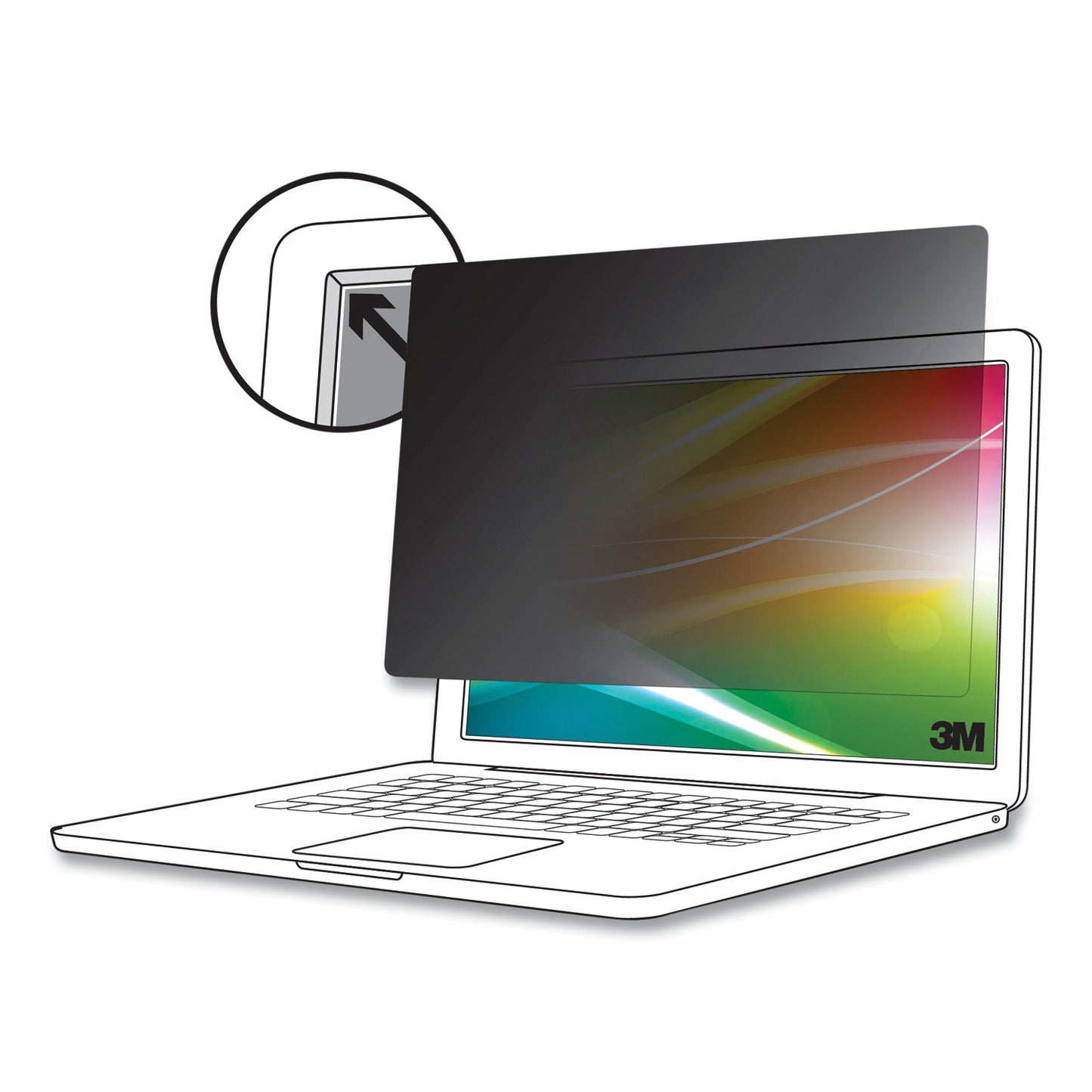 3M Bright Screen Privacy Filter for 12.5" Widescreen Laptop, 16:09 Aspect Ratio (BP125W9B)