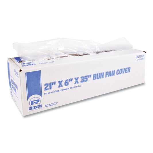 AmerCareRoyal Bun Pan Bag for Full-Size Pans, 21" x 6" x 35", Clear, 200/Carton (BPB2135)