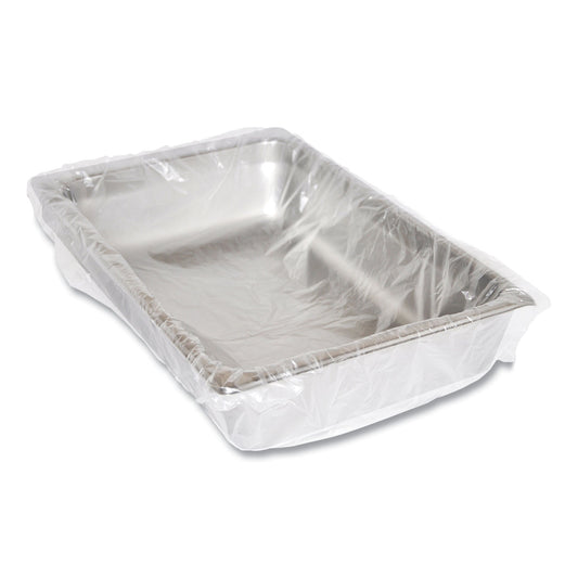 AmerCareRoyal Steam Pan Liners for 1/2-Size Pans, Includes Twist-Ties, 17" x 23.5", Clear, 250/Carton (SPL2417)