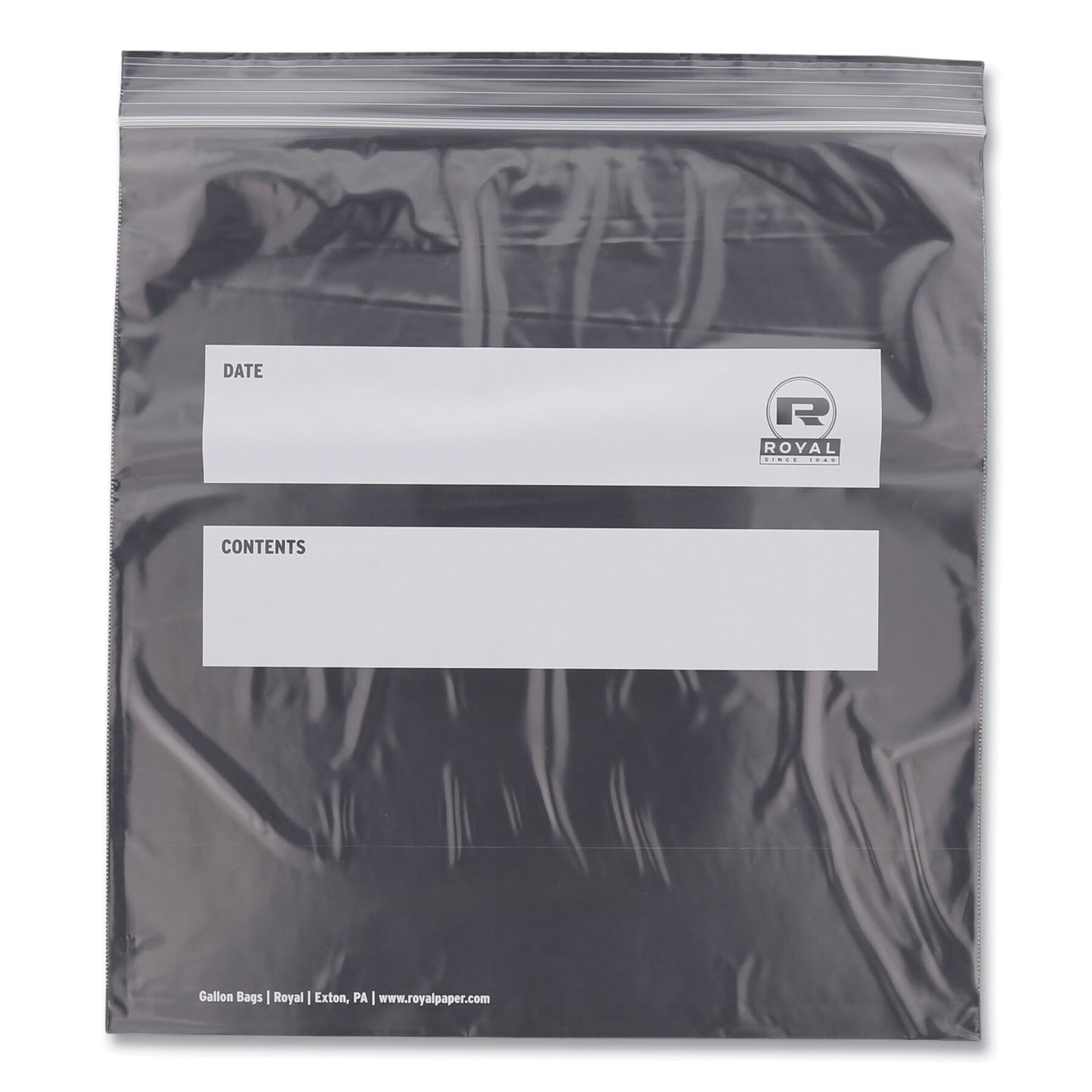 AmerCareRoyal Zipper Bags, Gallon, 10.5" x 10.98", Clear, 250/Carton (ZBG1011)