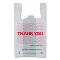 AmerCareRoyal Thank You Bags, Thank You - Have a Nice Day Labeling, Cut-Out Handles, 11.5" x 20" x 20", White/Red, 775/Carton (RPTYB6V)
