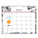 Blue Sky Analeis Wall Calendar, Floral Artwork, 11 x 8.75, White/Black/Coral Sheets, 12-Month (Jan to Dec): 2025 (100028)