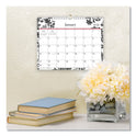 Blue Sky Analeis Wall Calendar, Floral Artwork, 11 x 8.75, White/Black/Coral Sheets, 12-Month (Jan to Dec): 2025 (100028)