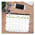 Blue Sky Teacher Dots Academic Desk Pad, 22 x 17, Black Binding, Clear Corners, 12-Month (July to June): 2024 to 2025 (105496)