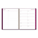 Blue Sky Gili Weekly/Monthly Planner, Jewel Tone Artwork, 11 x 8.5, Plum Cover, 12-Month (Jan to Dec): 2025 (117889)