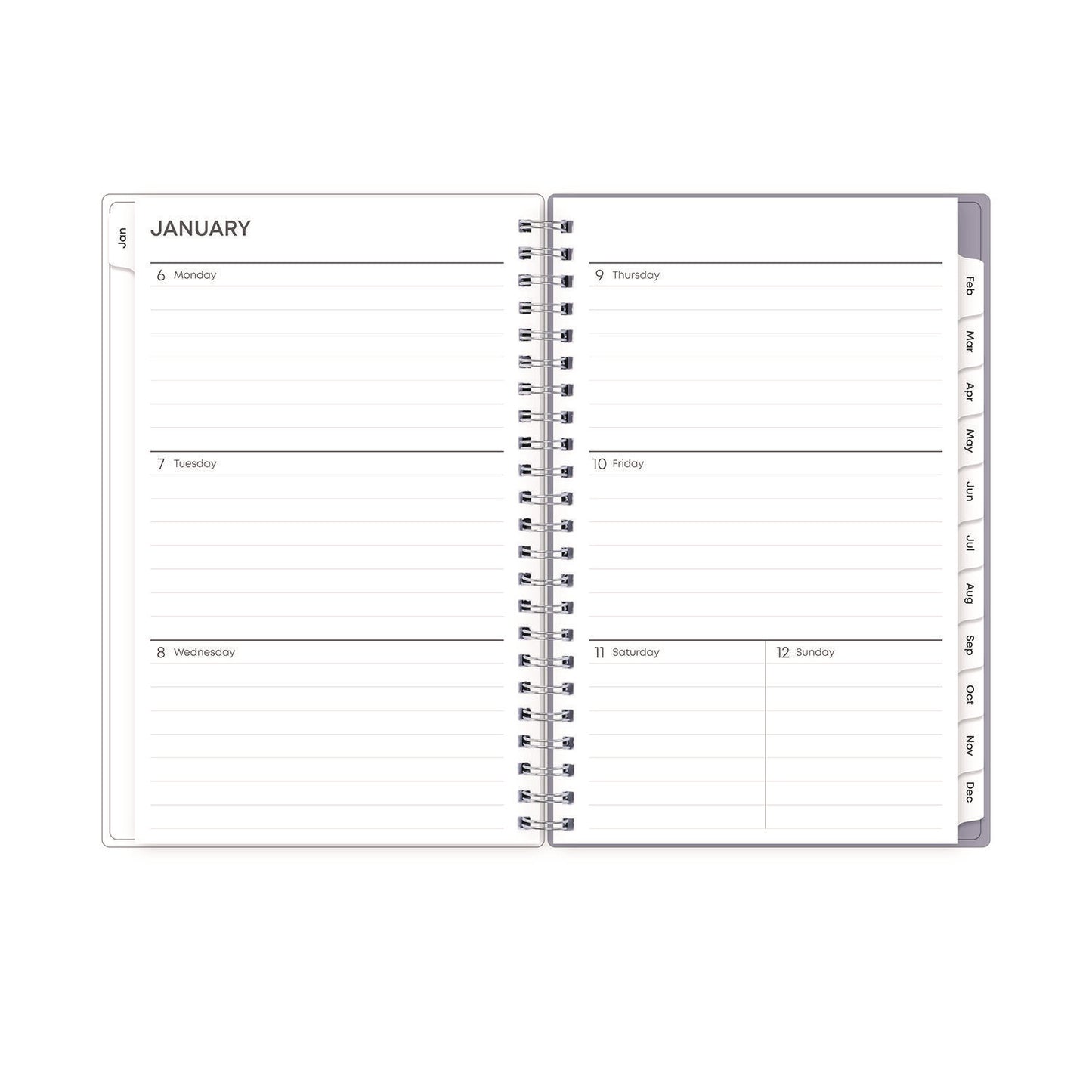 Blue Sky Laila Create-Your-Own Cover Weekly/Monthly Planner, Wildflower Artwork, 8 x 5, Purple/Blue/Pink, 12-Month (Jan to Dec): 2025 (137276)