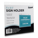 NuDell Clear Plastic Horizontal-Orientation Wall Sign Holder with Mounting Screws, Quick-Change Insert System, 11 x 8.5 Insert (38008Z)