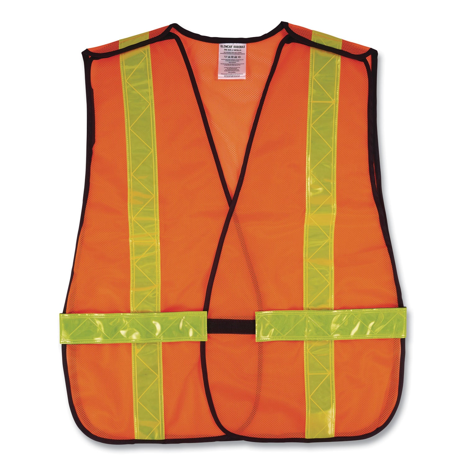 ergodyne GloWear 8080BAX Non-Certified X-Back Hi-Vis Safety Vest, Polyester, One Size Fits Most, Orange/Yellow (26030)