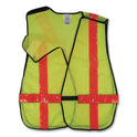 ergodyne GloWear 8080BAX Non-Certified X-Back Hi-Vis Safety Vest, Polyester, One Size Fits Most, Lime/Orange (26040)