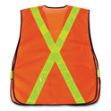 ergodyne GloWear 8080BAX Non-Certified X-Back Hi-Vis Safety Vest, Polyester, One Size Fits Most, Orange/Yellow (26030)