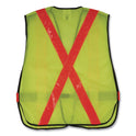 ergodyne GloWear 8080BAX Non-Certified X-Back Hi-Vis Safety Vest, Polyester, One Size Fits Most, Lime/Orange (26040)