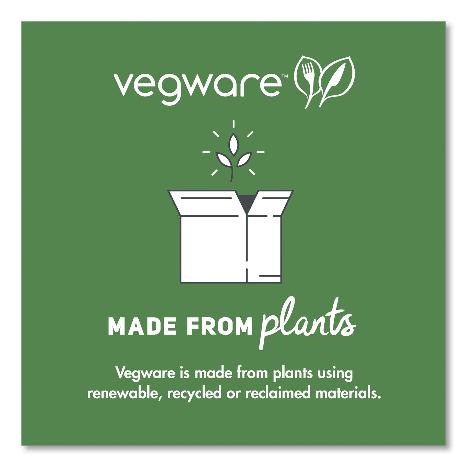 Vegware Cutlery Kits, Compostable, Fork/Knife/Spoon/Napkin, White, 250/Carton (VWKFSWN)