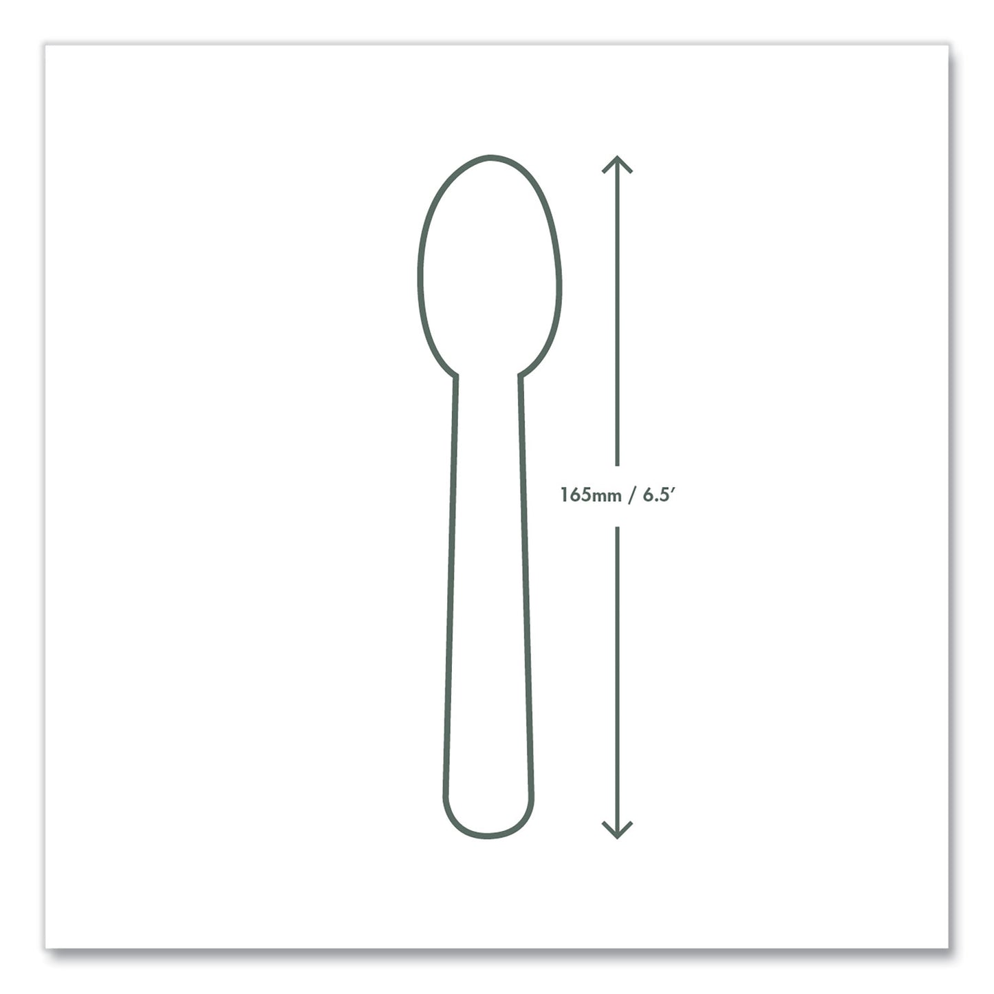 Vegware White CPLA Cutlery, Compostable, Spoon, 1,000/Carton (VWSP65)