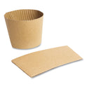 Kraft Hot Cup Sleeves, Compostable, Fits Vegware 89-Series Hot Cups, Kraft, 1,000/Carton (Q2)