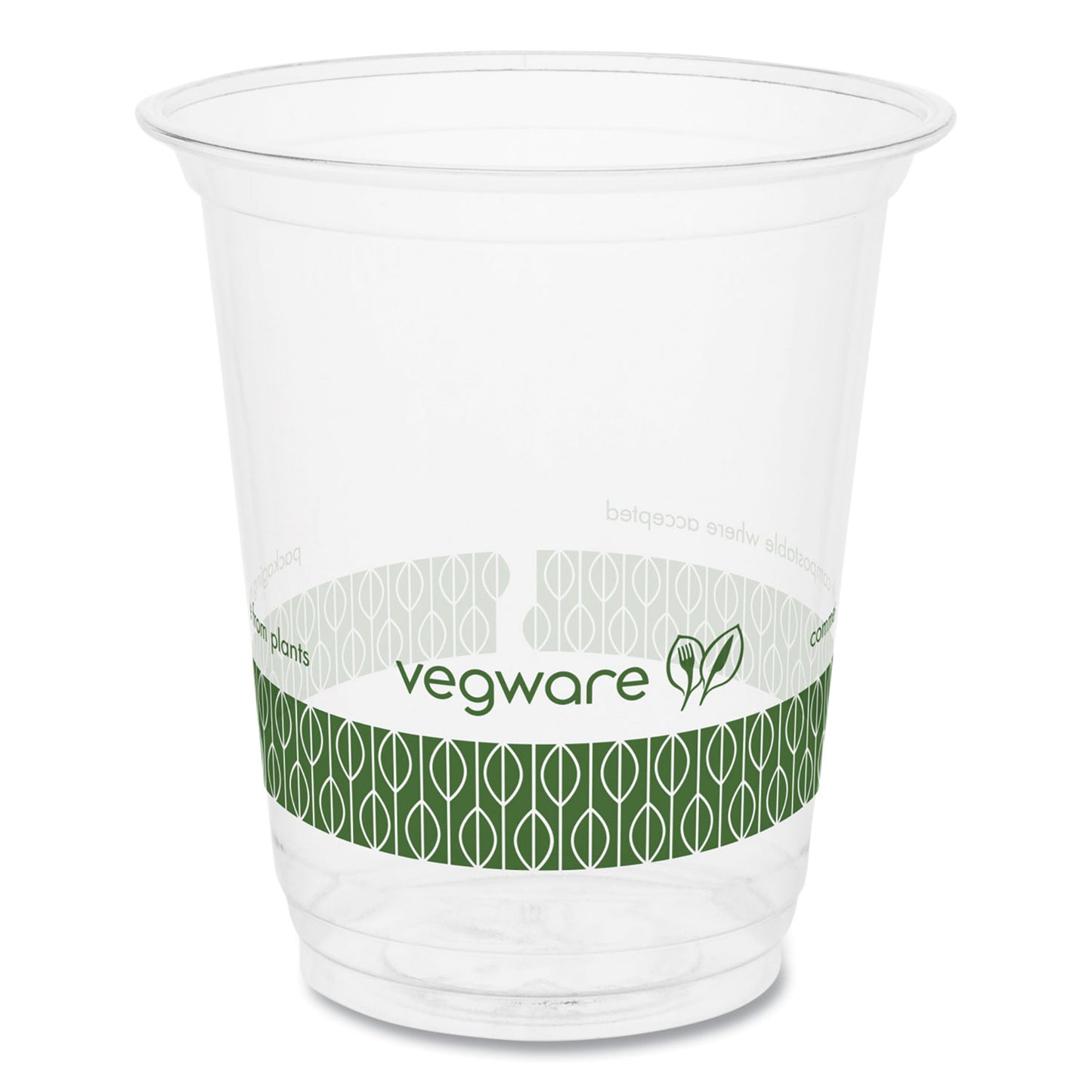 Vegware 76-Series Cold Cup, Compostable, 7 oz, Clear/Green, 1,000/Carton (R200G)