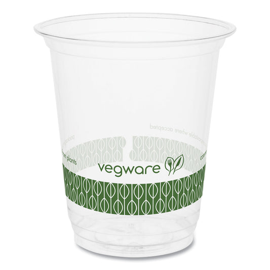 Vegware 76-Series Cold Cup, Compostable, 7 oz, Clear/Green, 1,000/Carton (R200G)