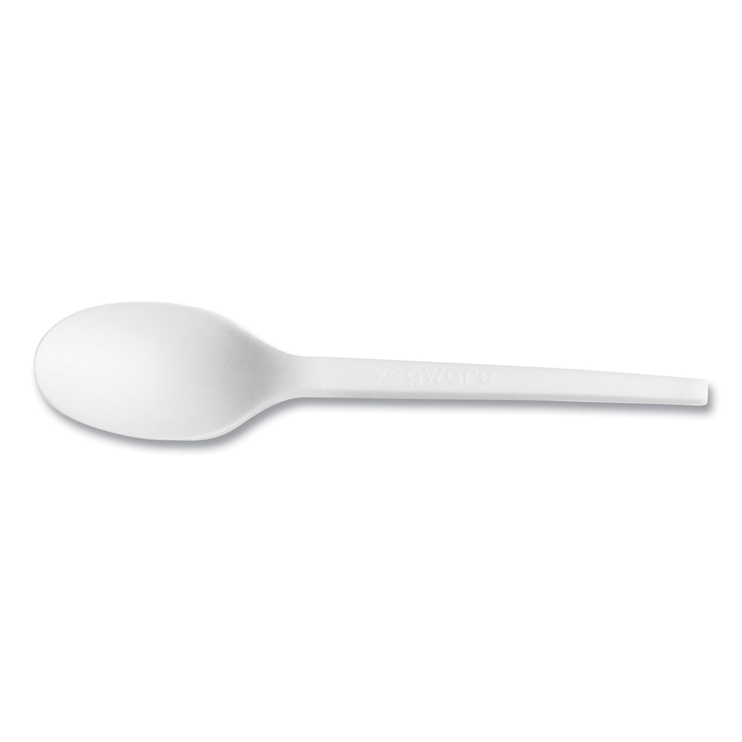 Vegware White CPLA Cutlery, Compostable, Spoon, 1,000/Carton (VWSP65)