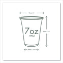 Vegware 76-Series Cold Cup, Compostable, 7 oz, Clear/Green, 1,000/Carton (R200G)