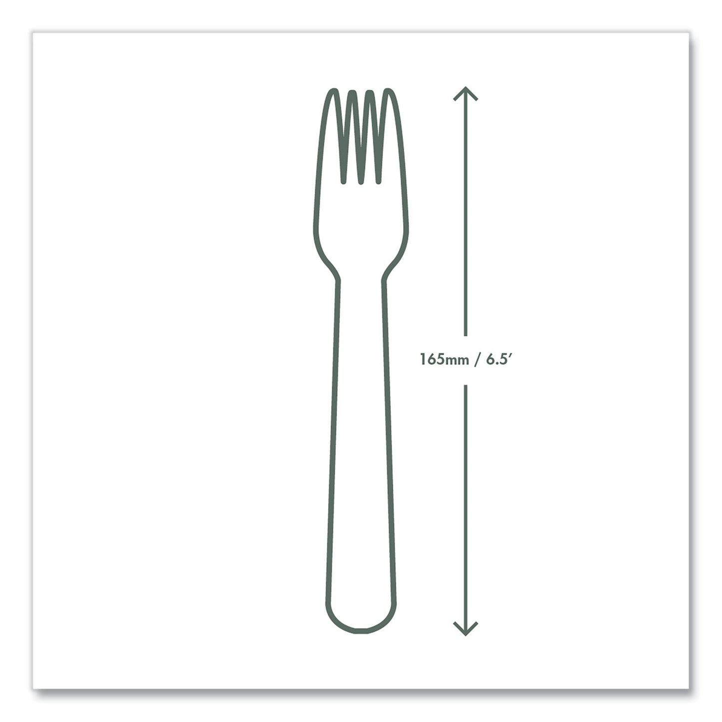 Vegware White CPLA Cutlery, Compostable, Fork, 1,000/Carton (VWFK65)