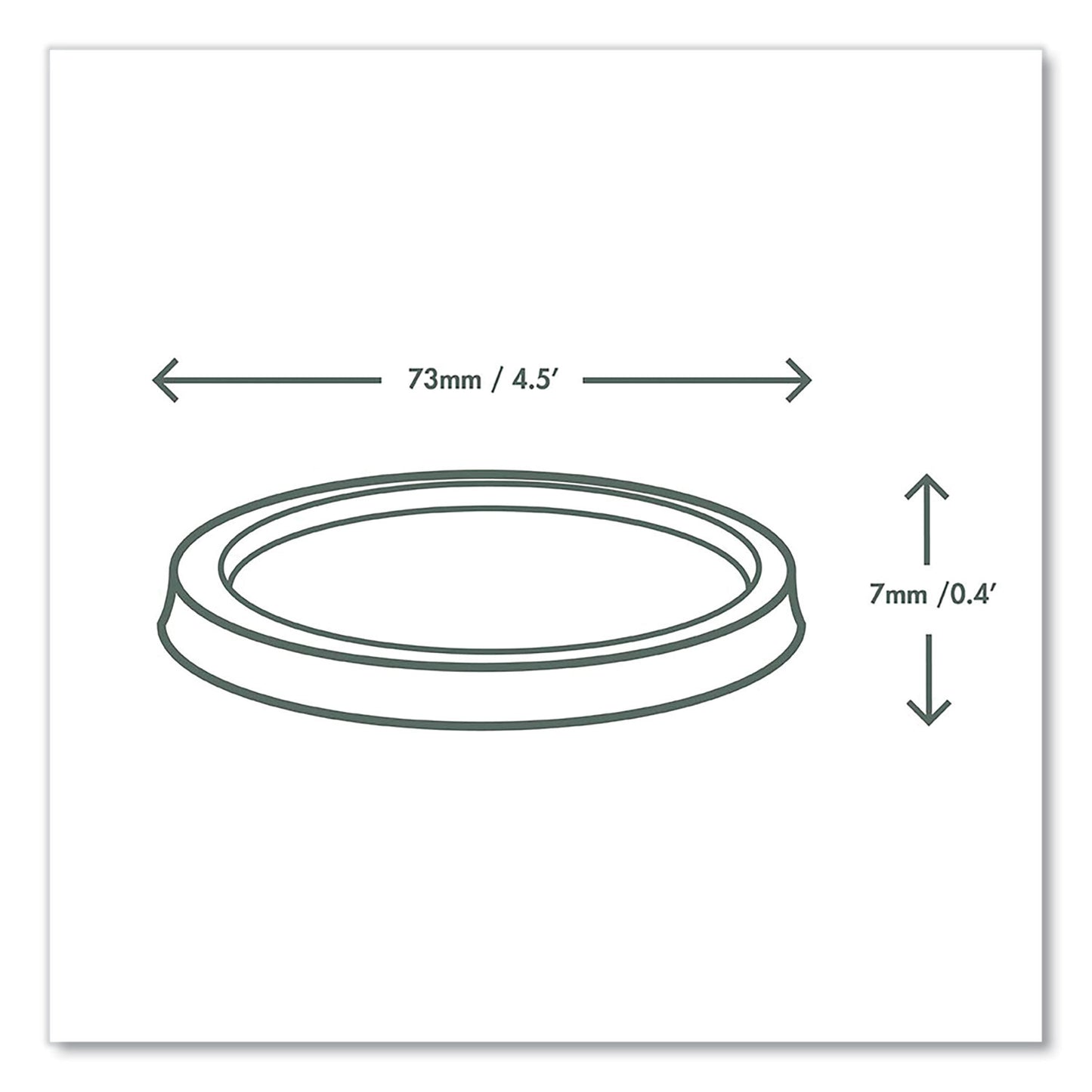 Vegware Portion Pot Lids, Compostable, Fits 2 oz to 4 oz Portion Pots, Clear, 2,000/Carton (CF736)