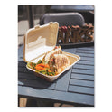 Vegware Nourish Molded Fiber Takeout Containers, Compostable, 6.1 x 9 x 2.9, Natural, Sugarcane, 200/Carton (VASH89N)