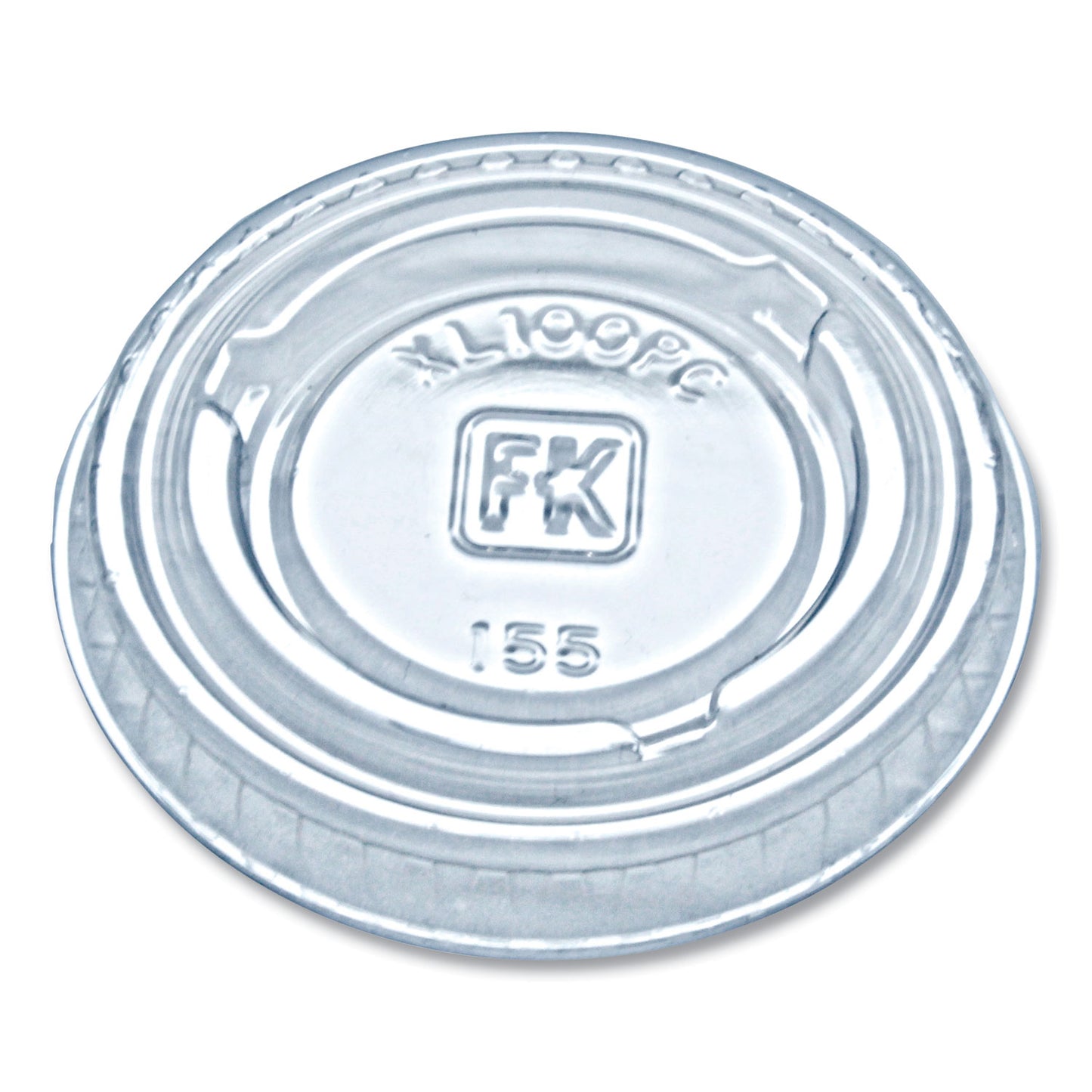 Fabri-Kal Portion Cup Lids, Fits 0.75 oz to 1 oz Portion Cups, Clear, 2,500/Carton (XL100PC)